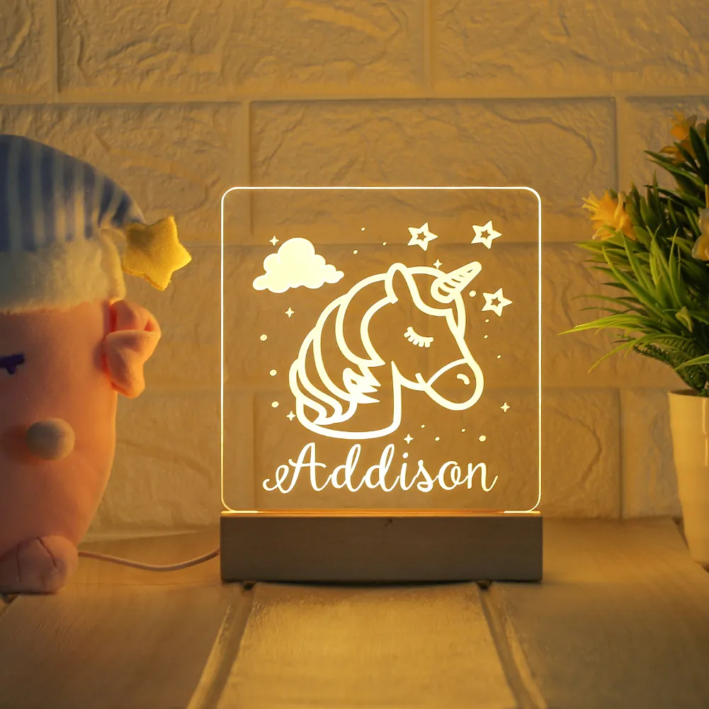 Personalized Nursery Decor Night Lights