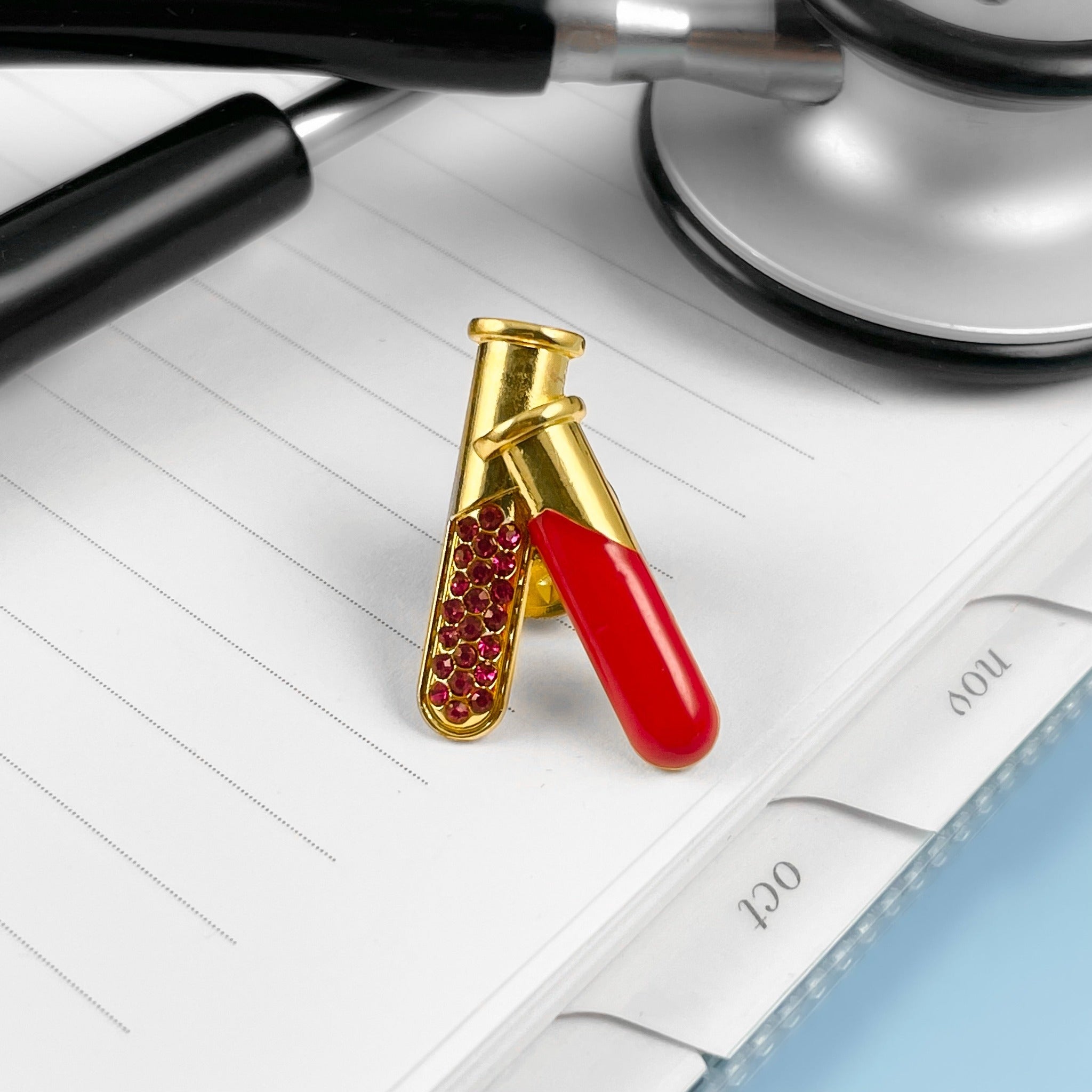 Sparkling Test Tube Pin