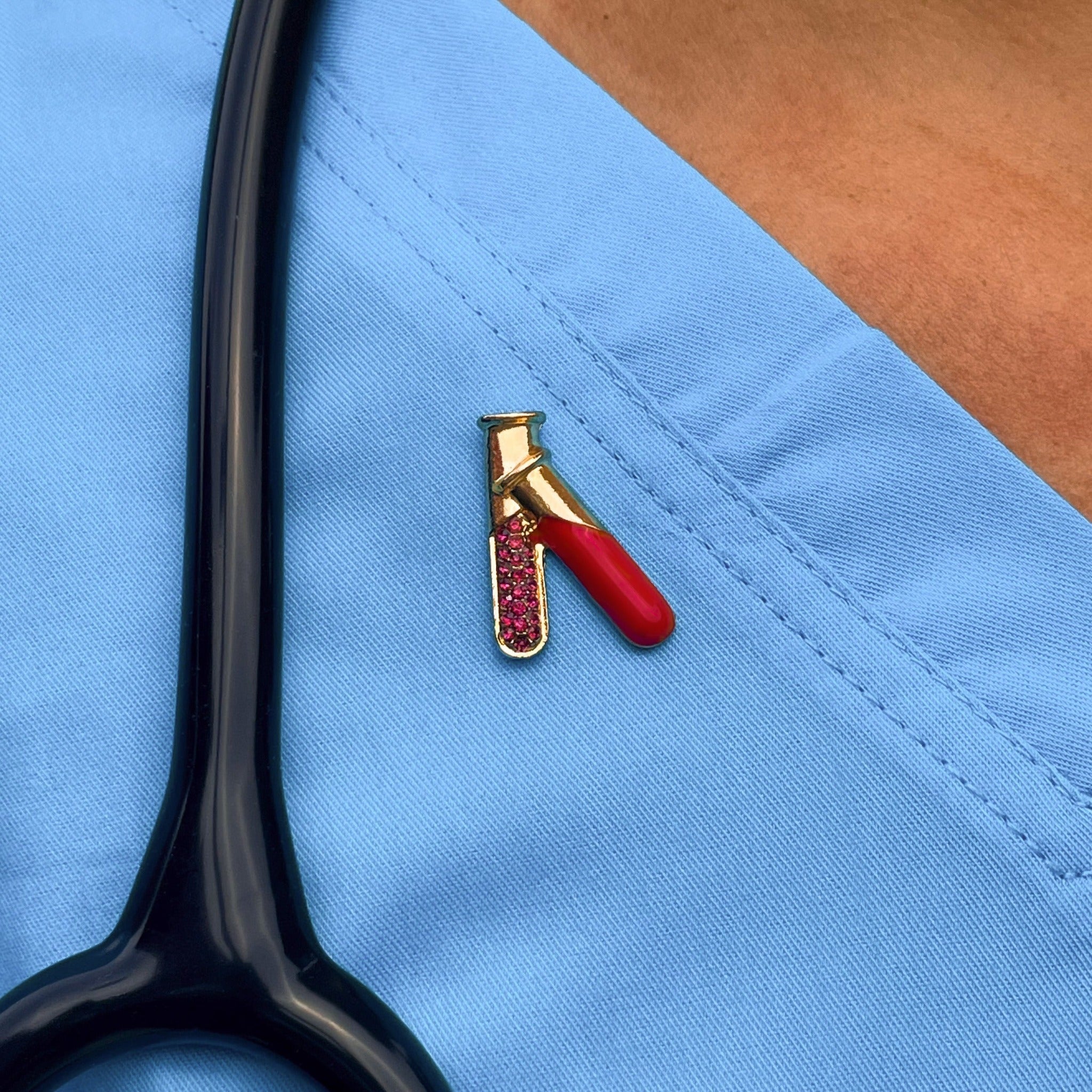 Sparkling Test Tube Pin