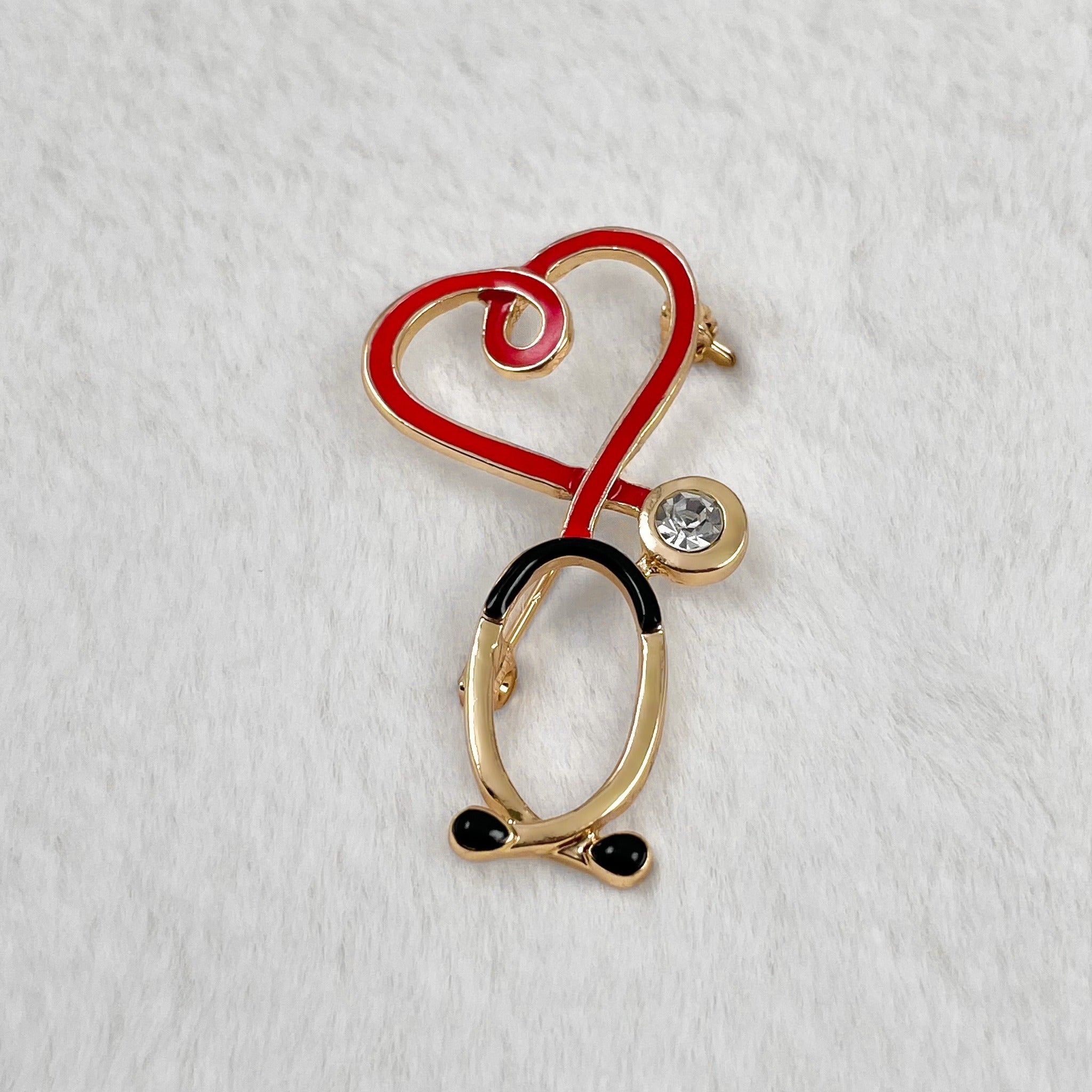 Stethoscope Heart Pin