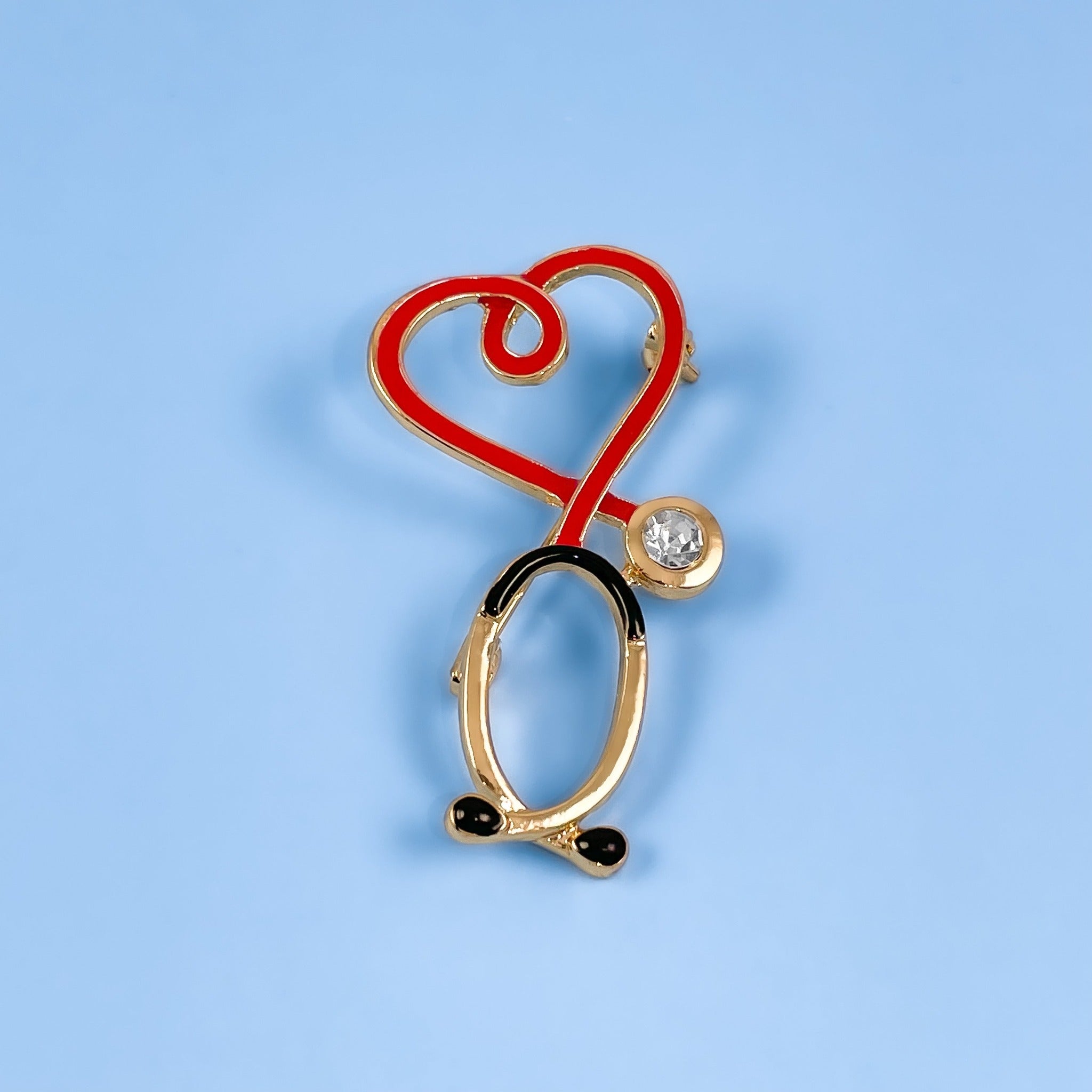 Stethoscope Heart Pin