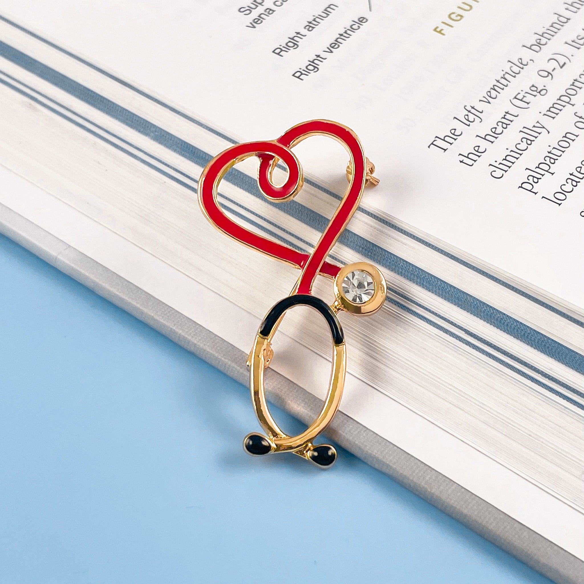 Stethoscope Heart Pin