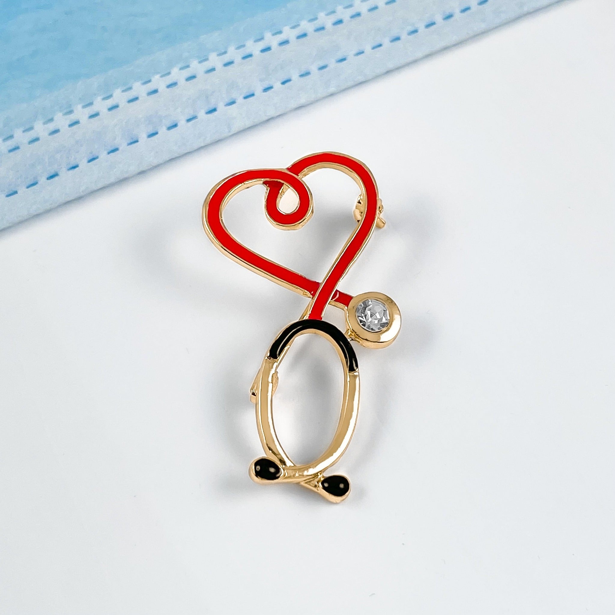 Stethoscope Heart Pin