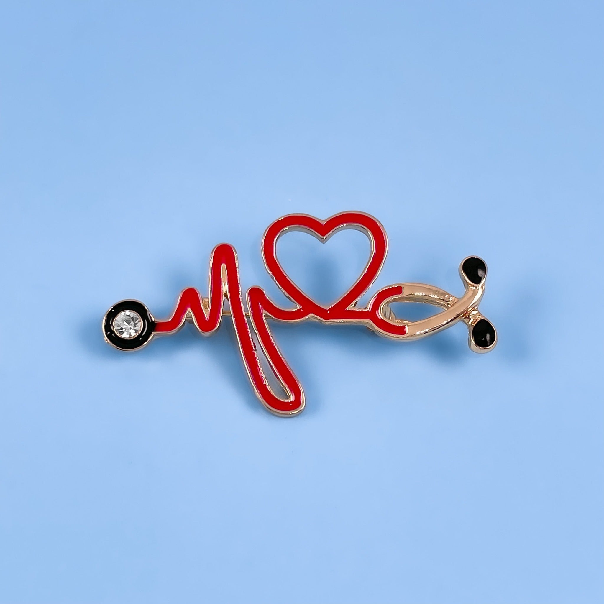 Stethoscope Heartbeat Pin