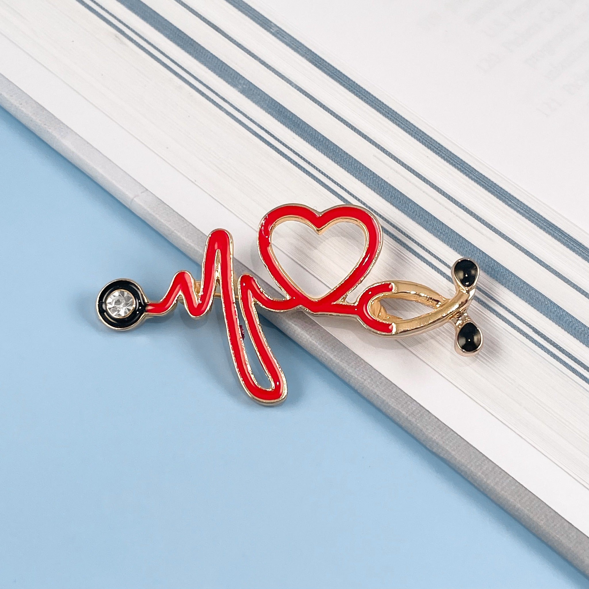 Stethoscope Heartbeat Pin