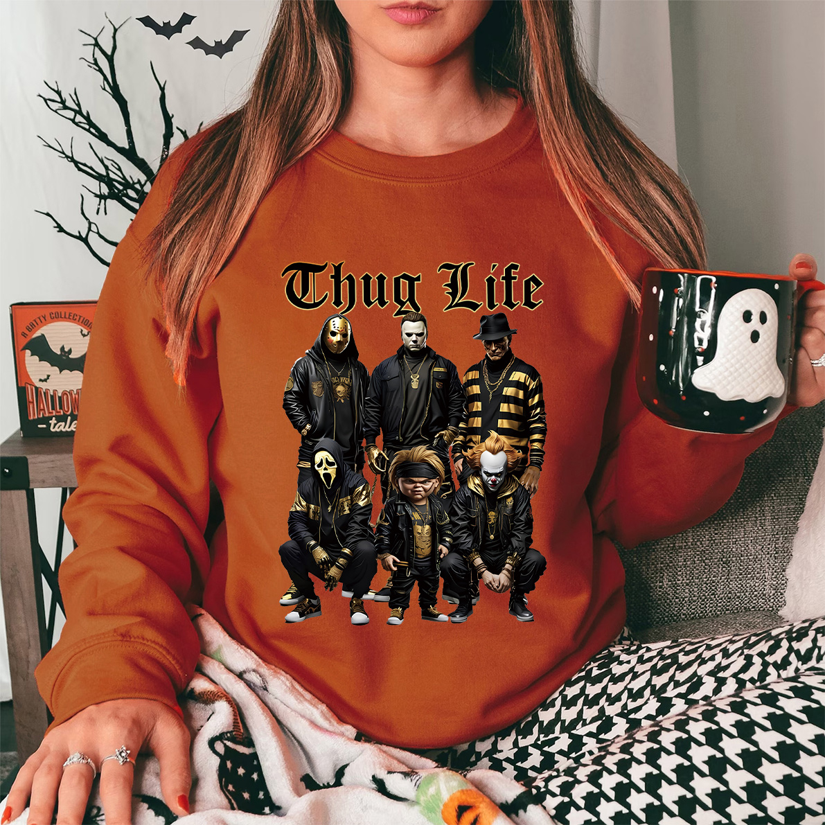 Halloween Black Gold Thug Life Shirt