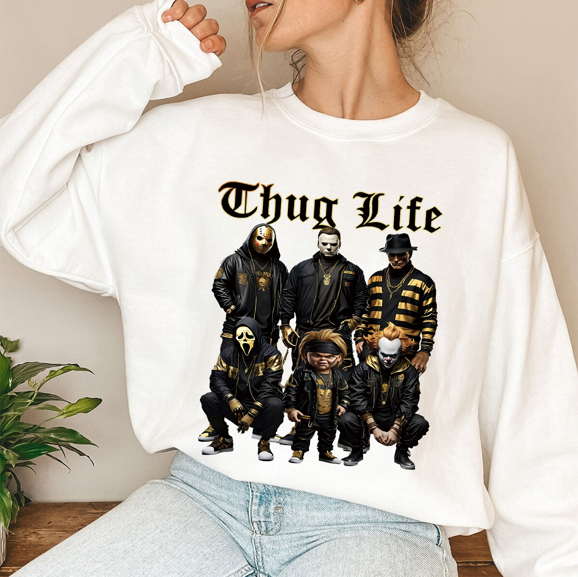 Halloween Black Gold Thug Life Shirt