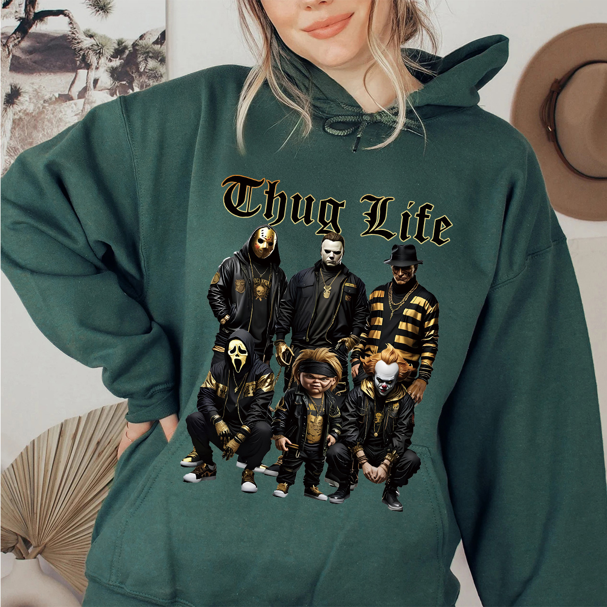 Halloween Black Gold Thug Life Shirt