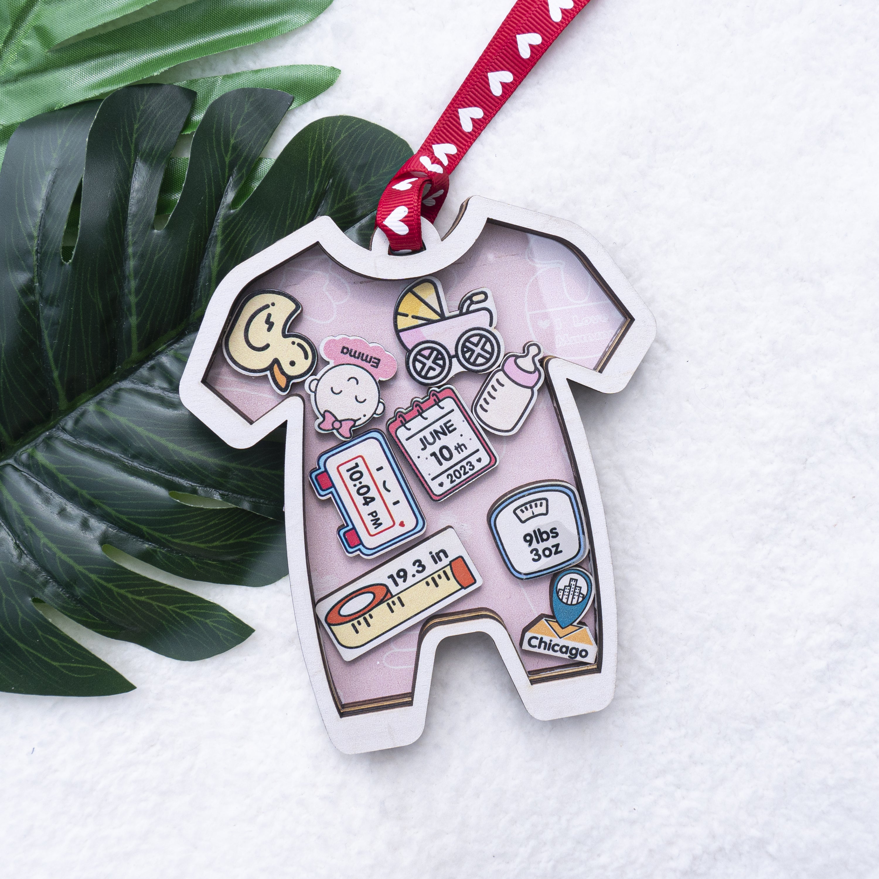 Baby Ornament Announcement 