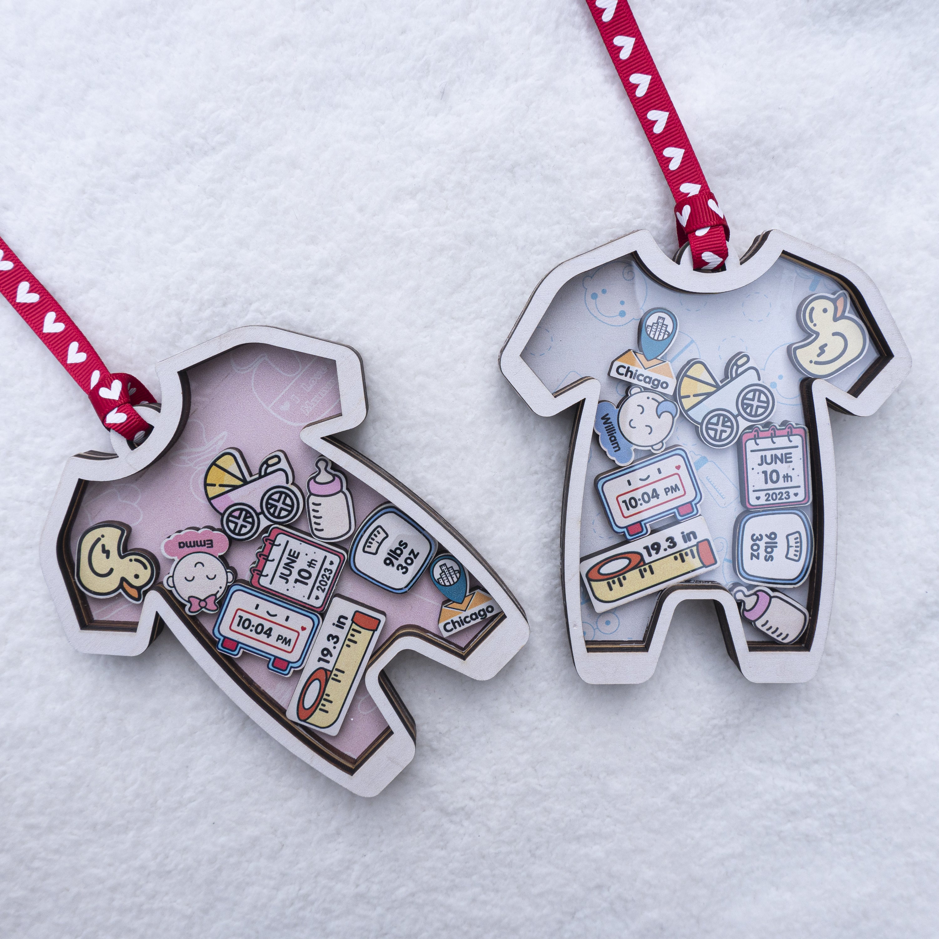 Baby Ornament Announcement 