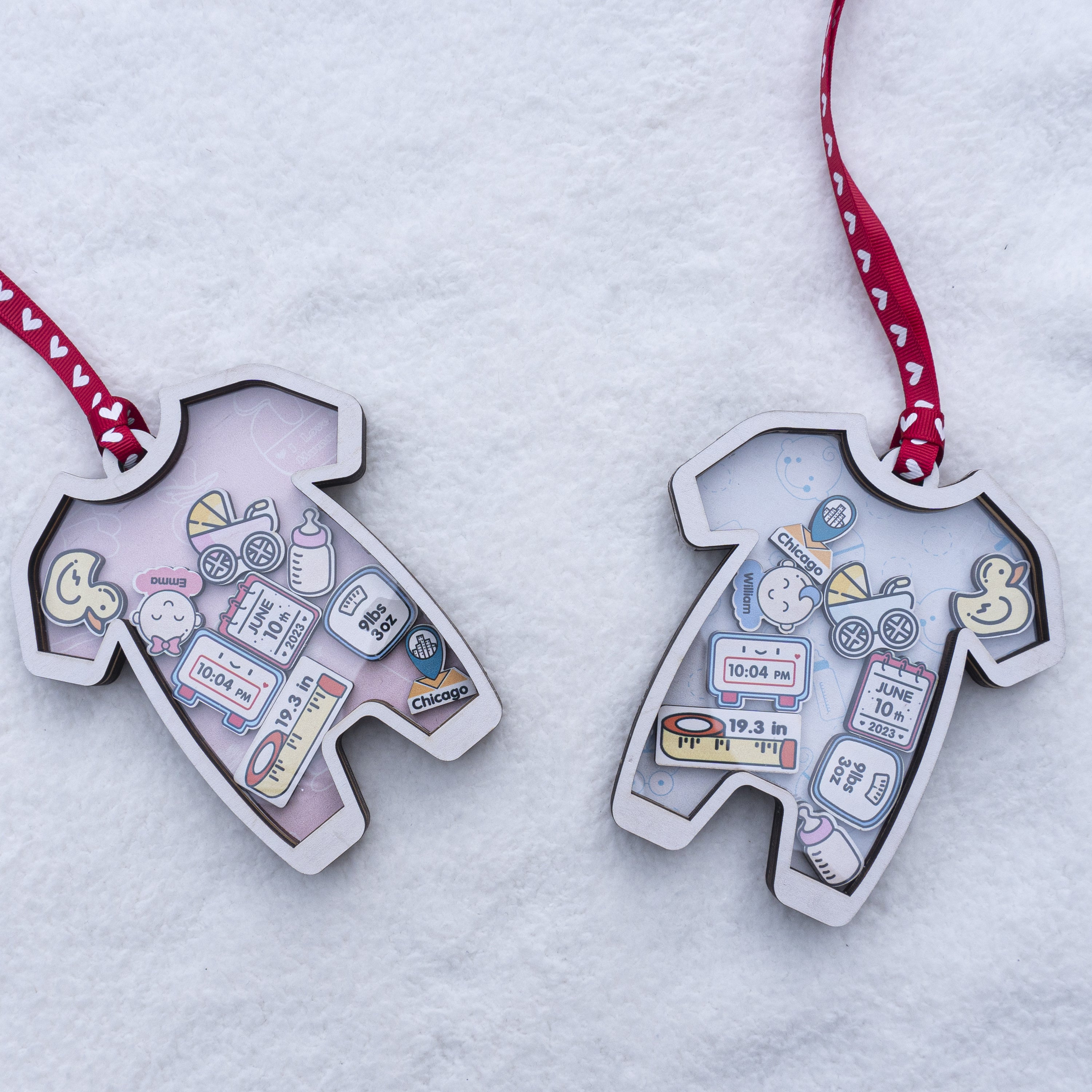 Baby Ornament Announcement 