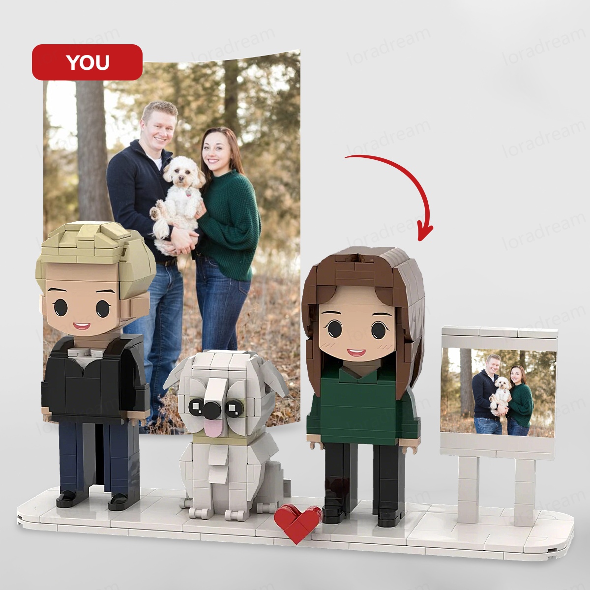 Custom Brick Set From Your Favorite Photo, Personalized Minifigure, Perfect Memory Gift For Valentine's Day, LEGO Sets