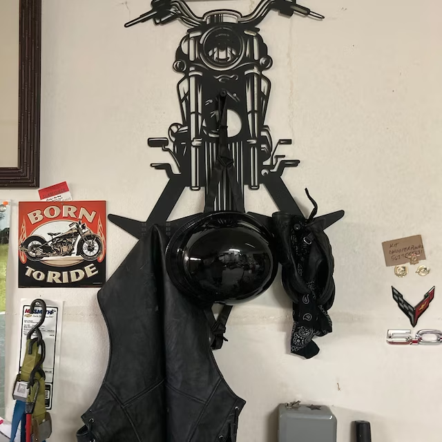 💝Personalized Motorcycle Helmet Holder | Christmas gift for family🎁