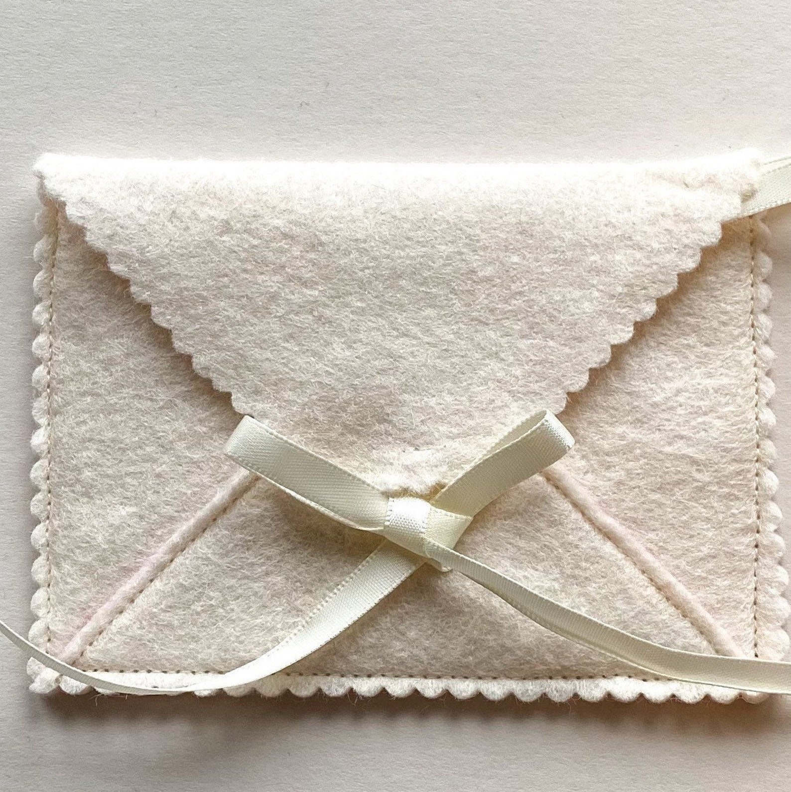 Personalised embroidered handmade valentines envelope love letter