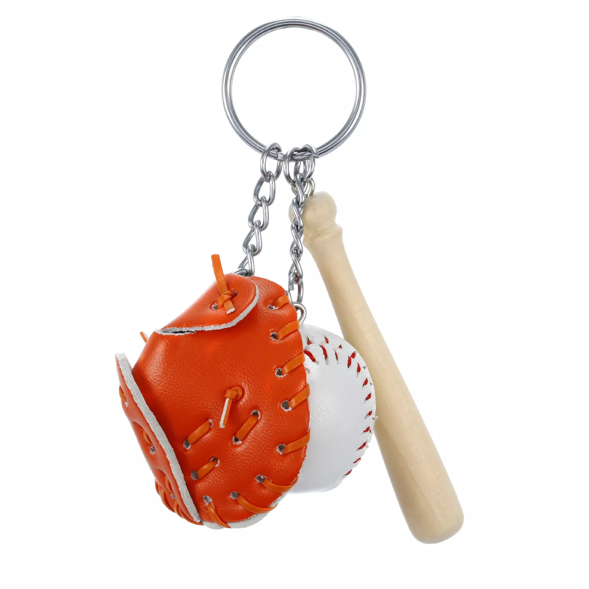 Mini Baseball Glove and Bat Keychain