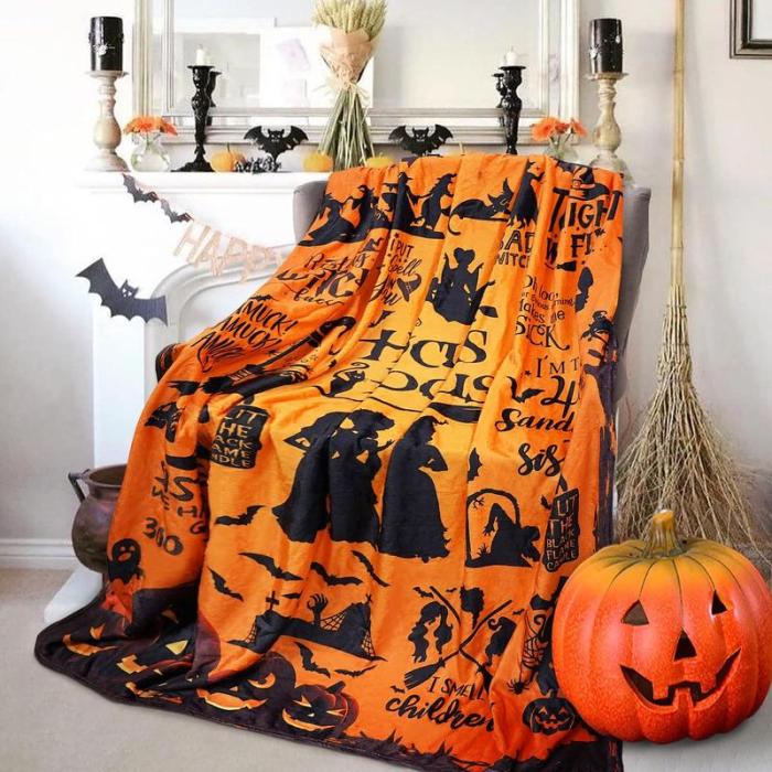 SPXUBZ Movie Witch Blanket Halloween Throw Blankets for Women Witch Flannel Fleece Blankets for Couch Sofa Bed Bedroom Chair Decor Halloween Decorations Blanket Young Adults Men Women Boy Girl Gift