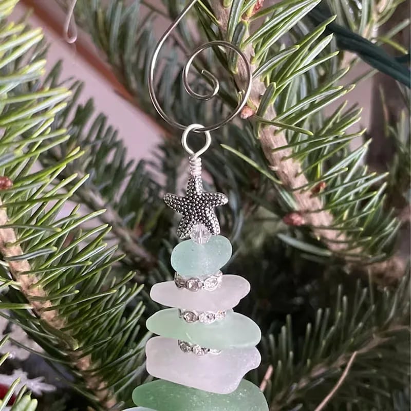 🔥LAST DAY 49% OFF - Sea Glass Christmas Tree Ornament