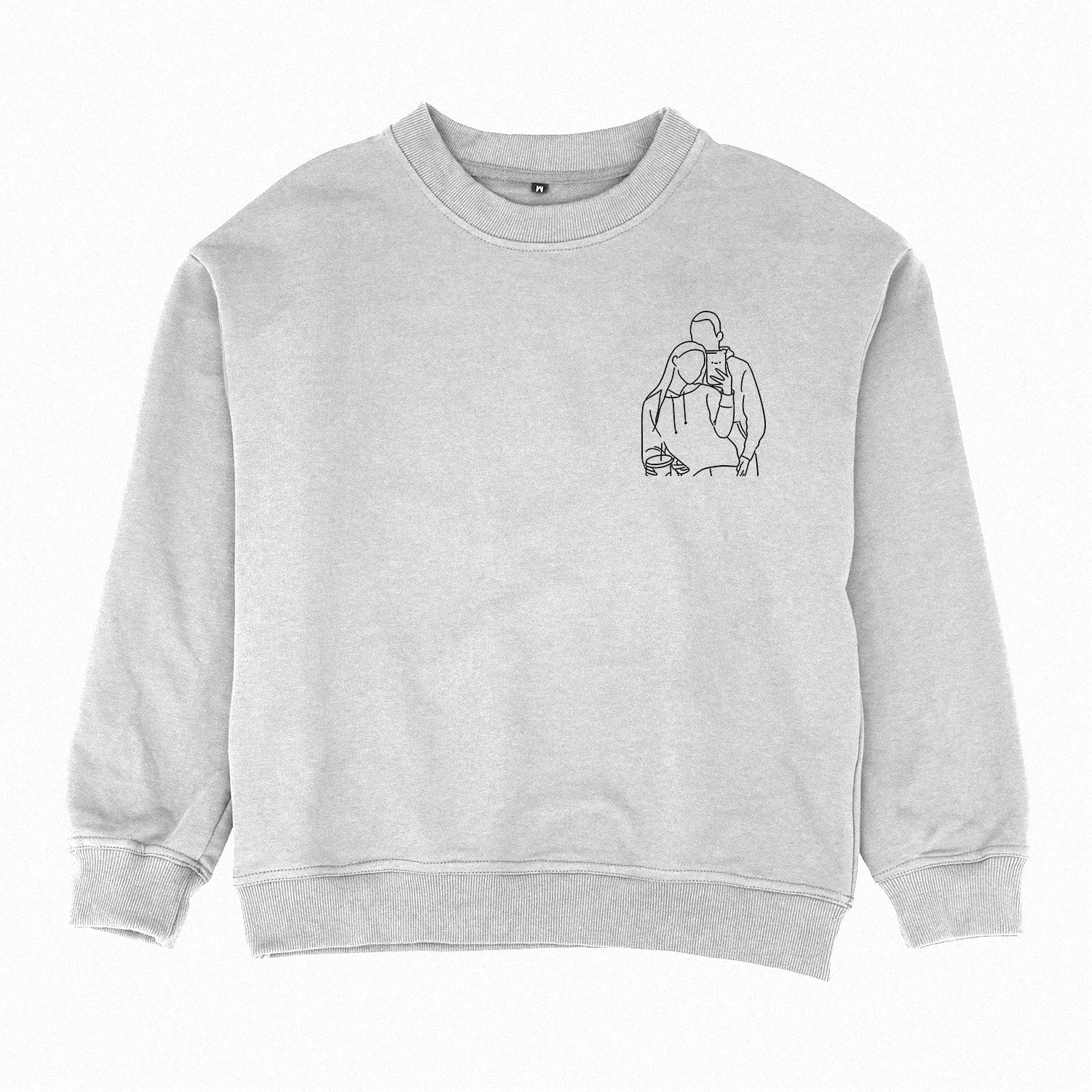 Custom Embroidered Line Drawing Hoodie