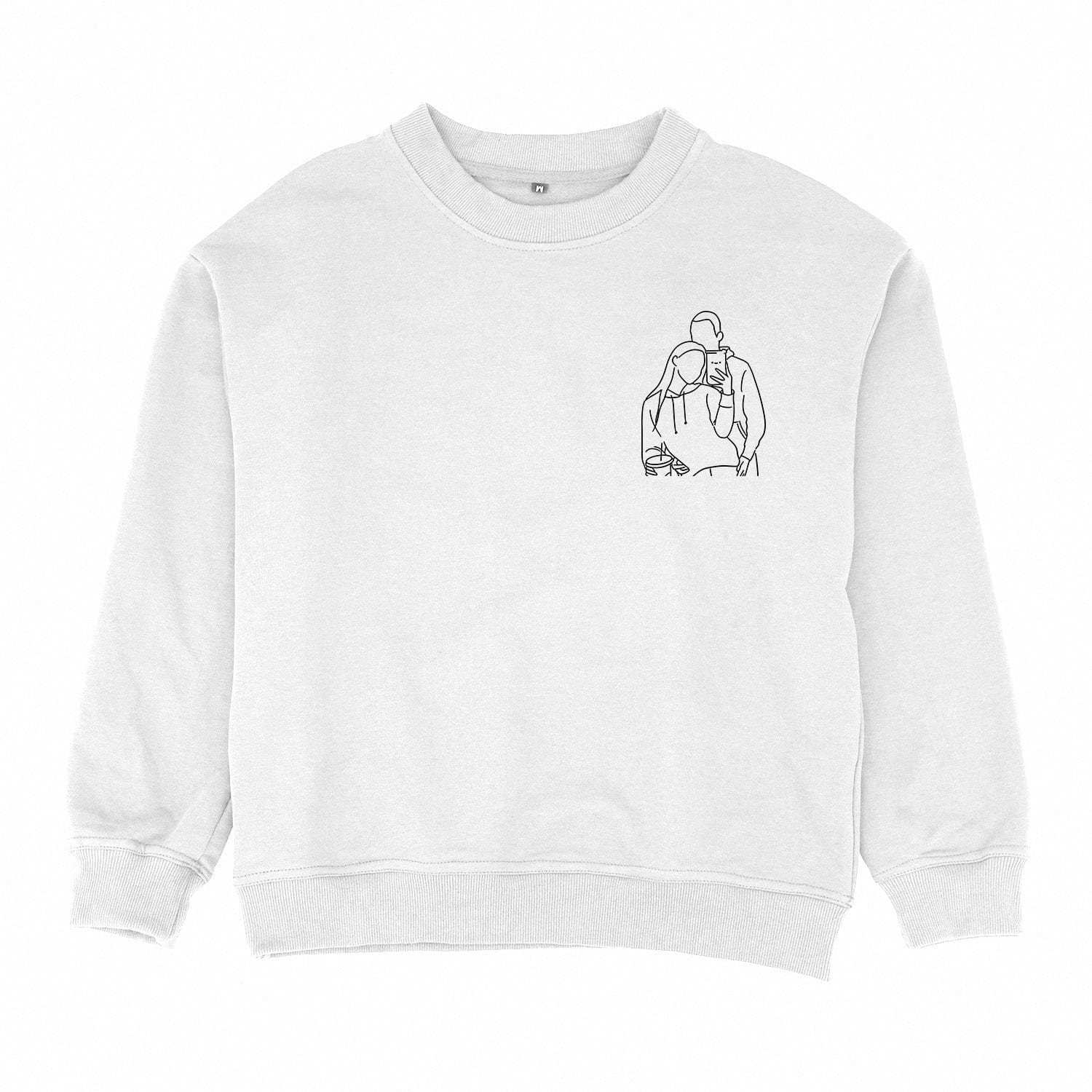 Custom Embroidered Line Drawing Hoodie