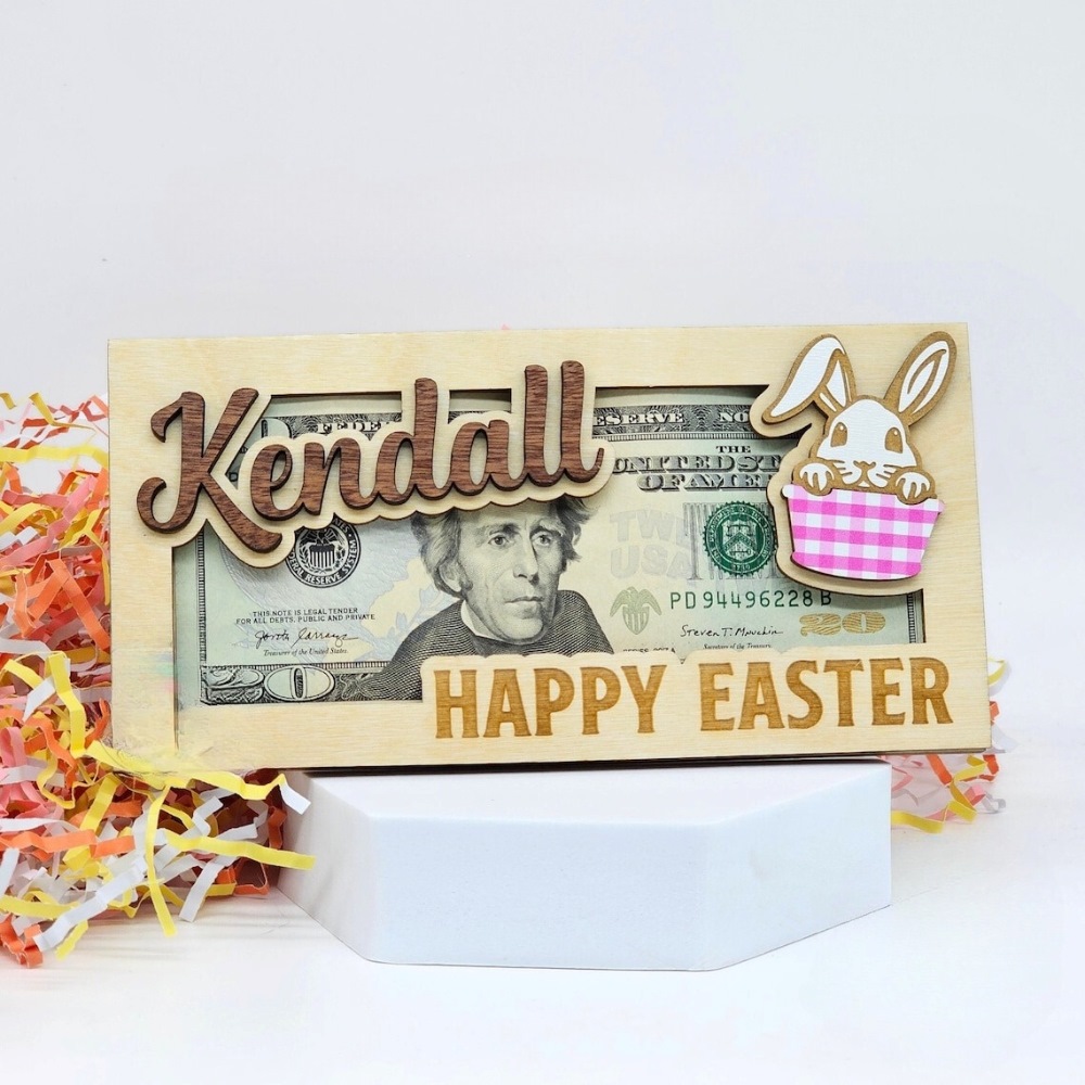 Easter Money Holder, Easter Basket Stuffers, Easter Bunny Money Gift, MH04