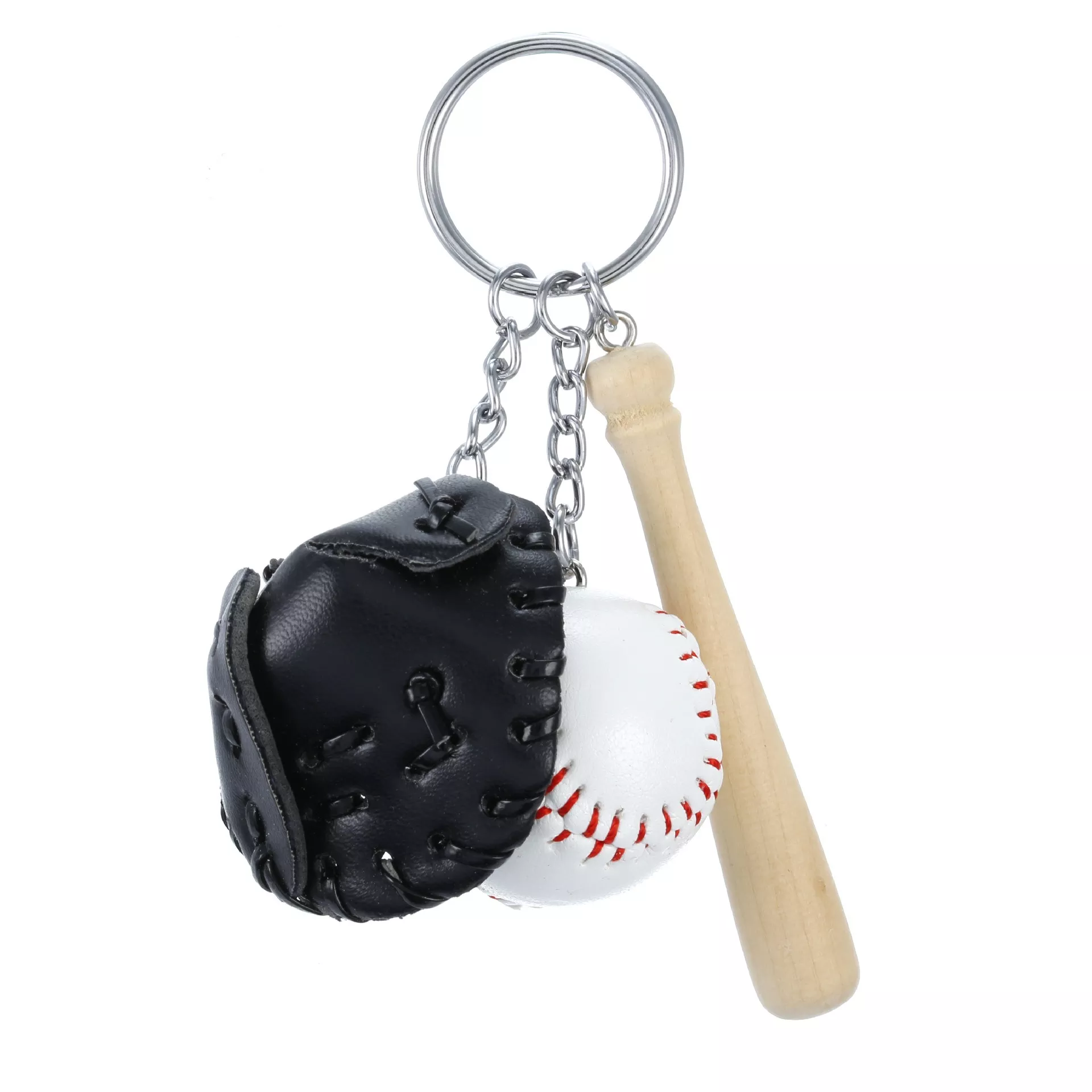 Mini Baseball Glove and Bat Keychain