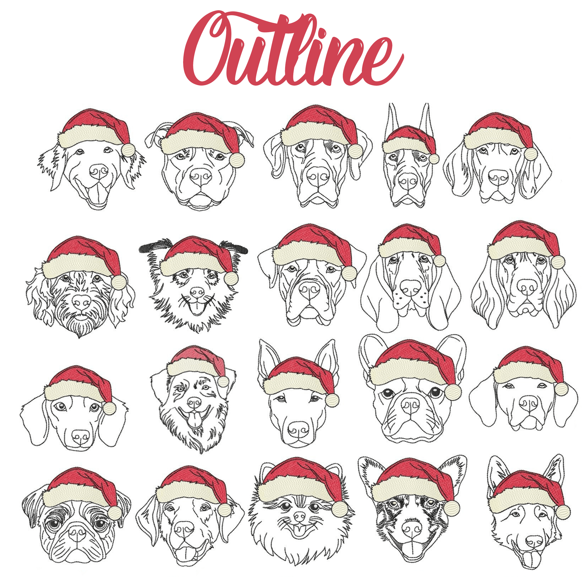 Dog Christmas Embroidered Sweatshirt,Christmas Gifts for Dog Lovers,Merry Dogmas