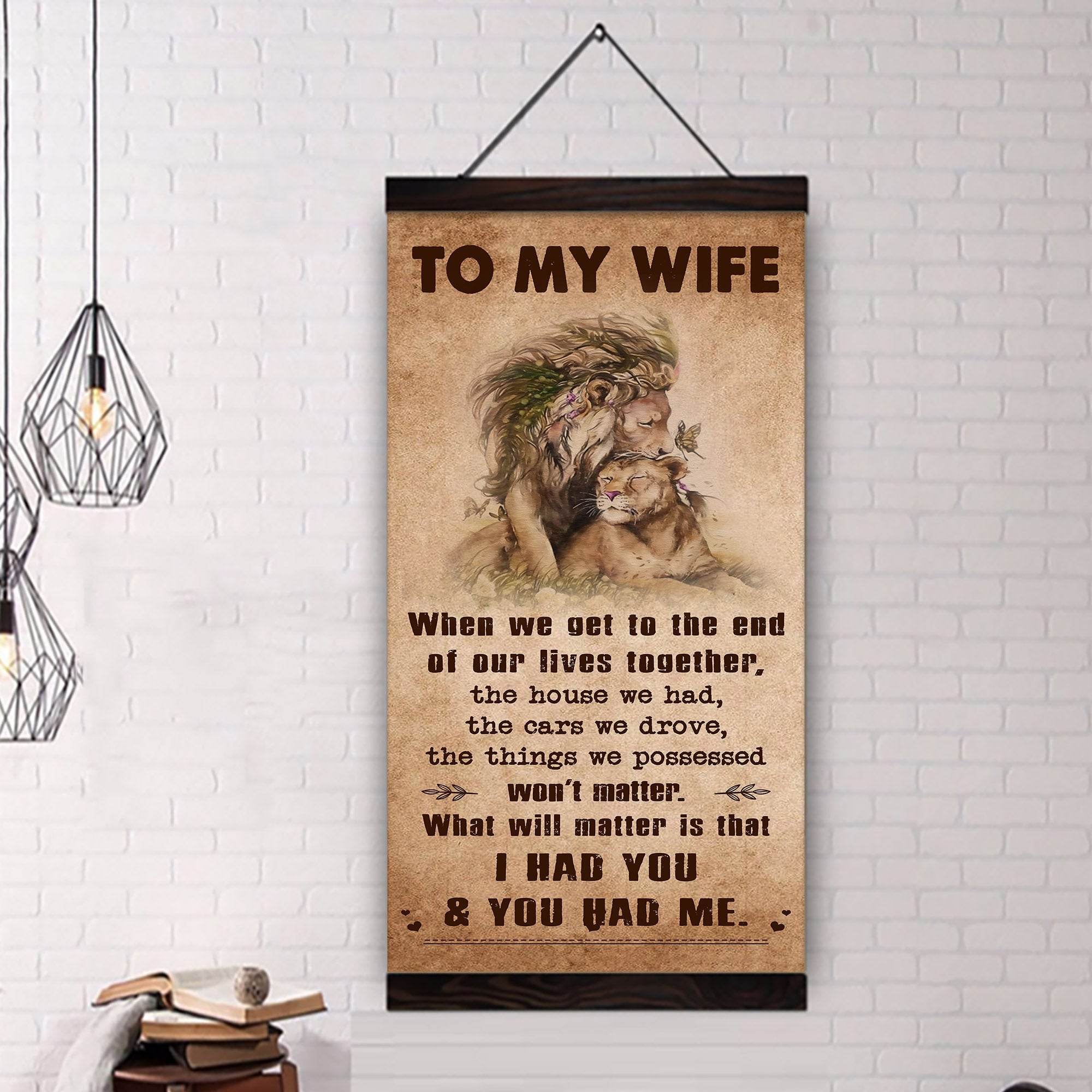 (X1) TO MY WIFE-I HAD YOU AND YOU HAD ME-Carl & Ellie-UP - CANVAS POSTER