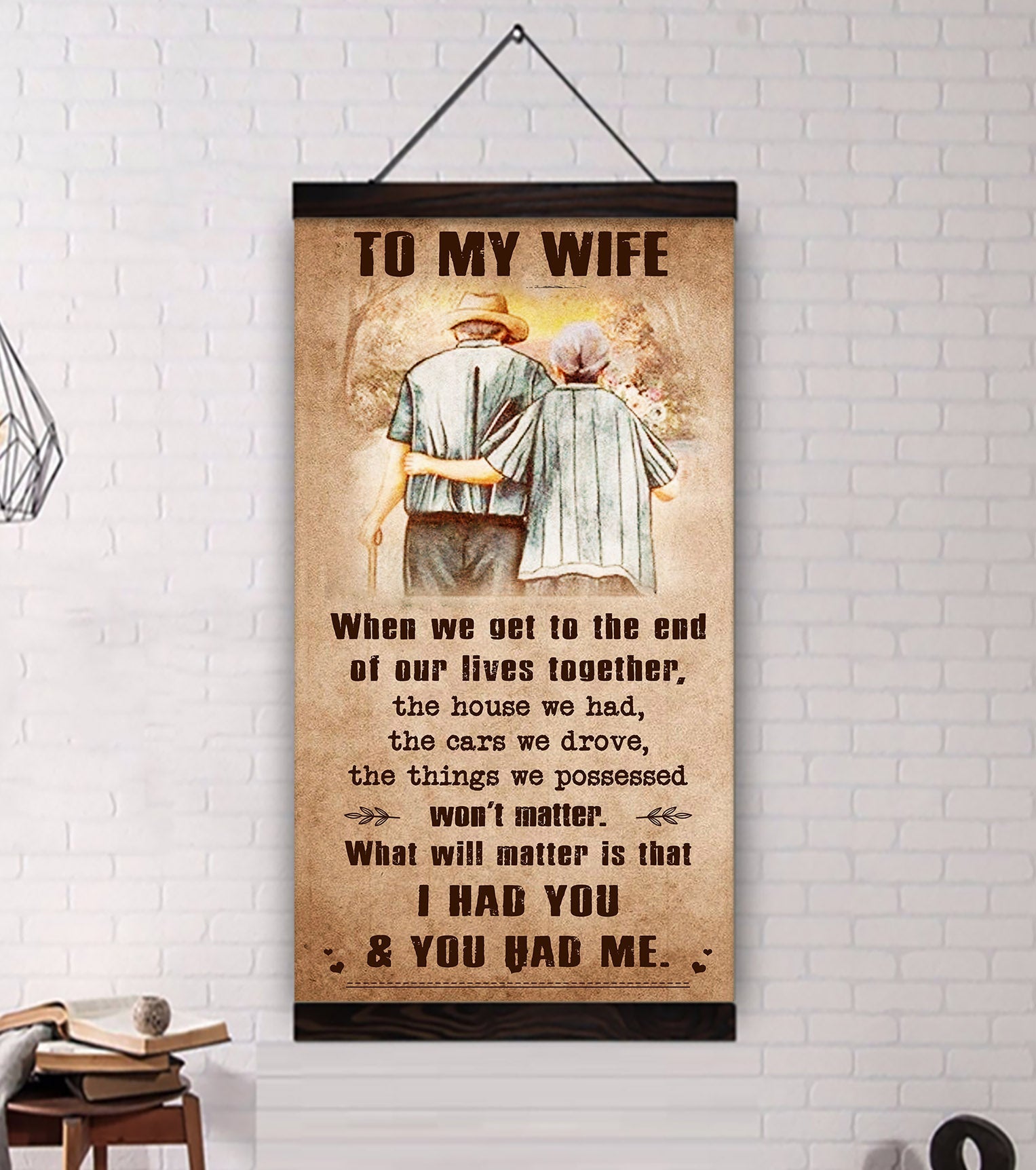 (X1) TO MY WIFE-I HAD YOU AND YOU HAD ME-Carl & Ellie-UP - CANVAS POSTER