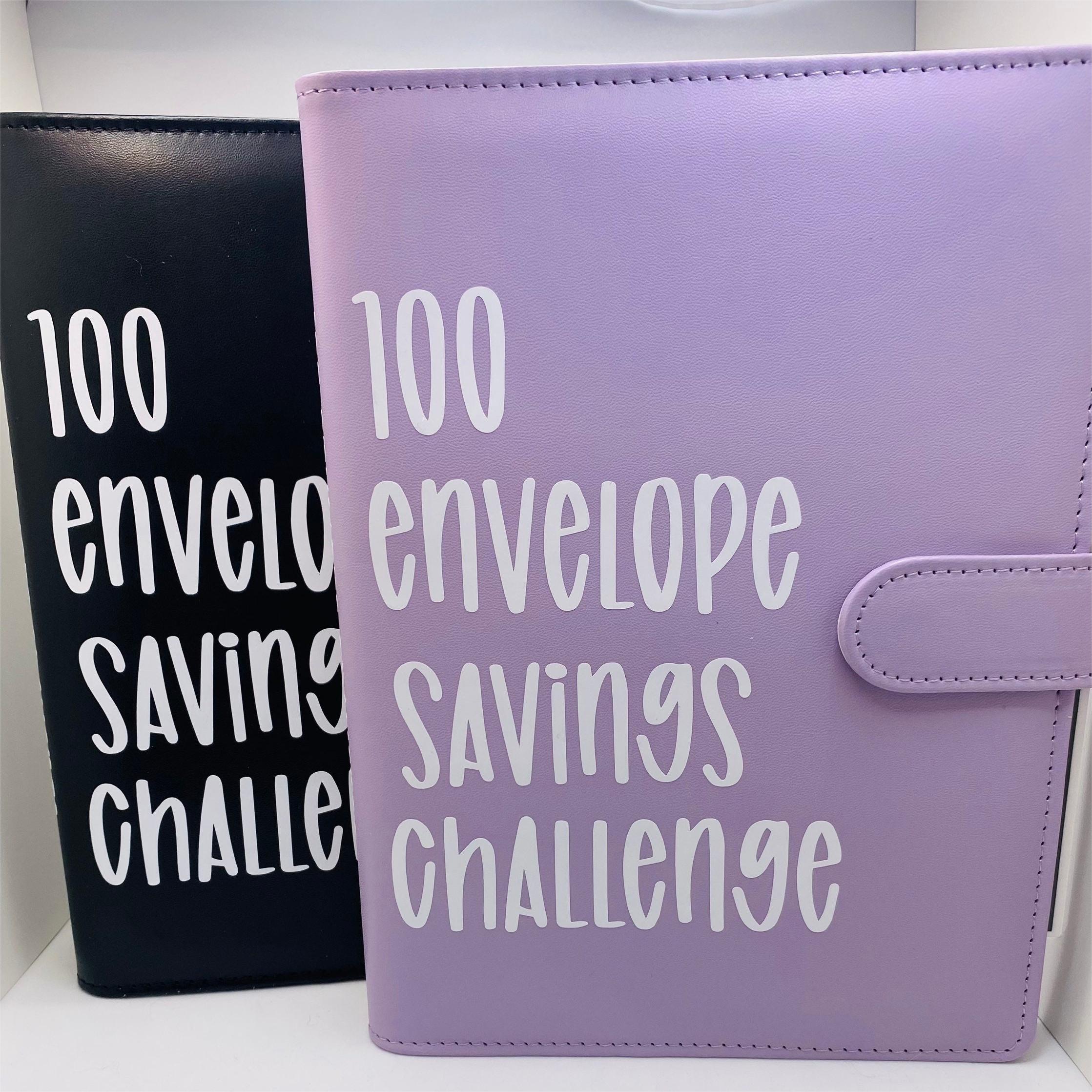 Custom name 100 Envelope Challenge Leather Binder-Easy And fun Way To Save $5,050🔥