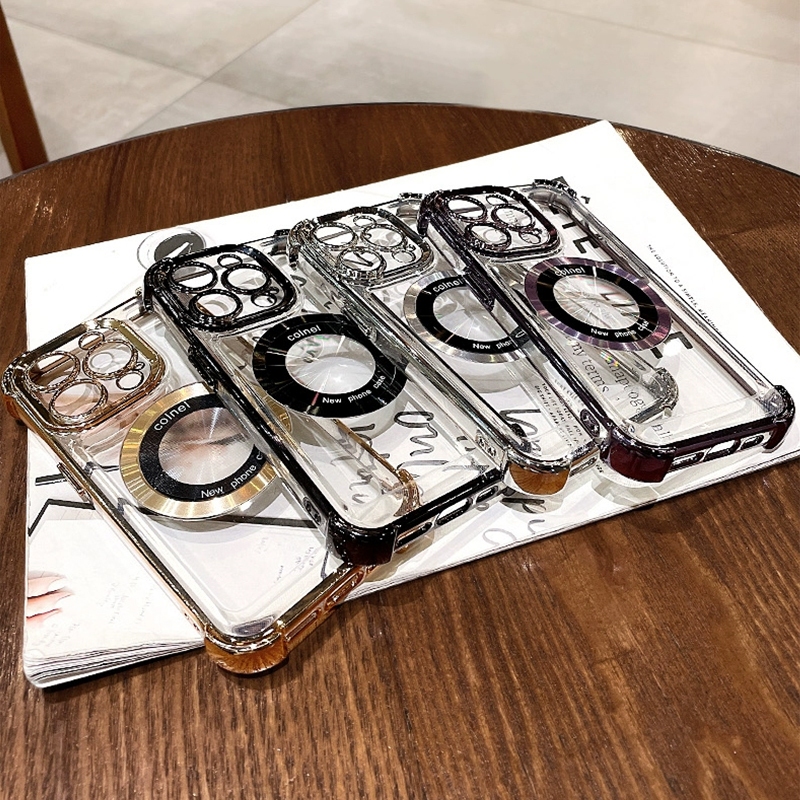 Customized iphone New four-corner anti-fall wireless charging customized name phone case 