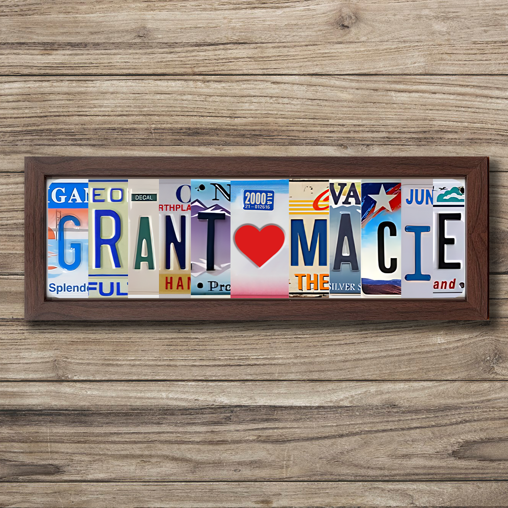 50%OFF❤️Personalized Handmade License Plate Metal Sign For Couples