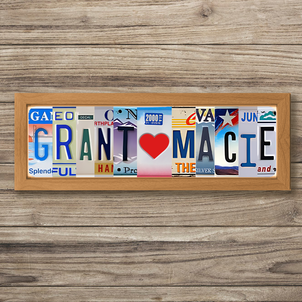 50%OFF❤️Personalized Handmade License Plate Metal Sign For Couples