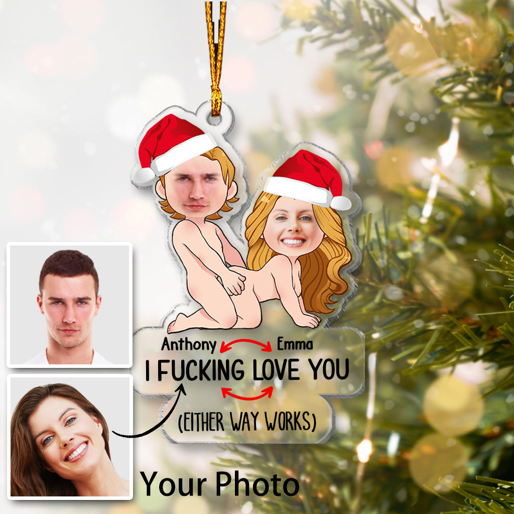 I Love You - Personalized Couple One-sided Ornament