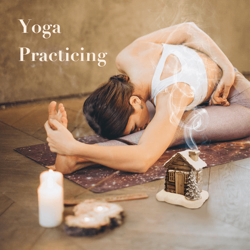 匠HOT SALE 49% OFF私2024 Christmas Log Cabin Incense Cone Burner