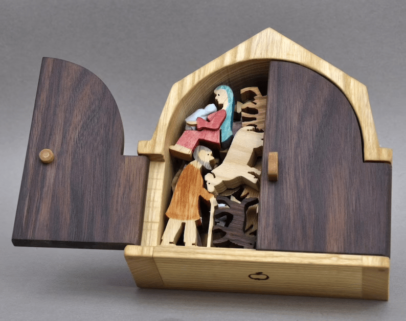 🔥Clearance Sale 70%-The Christmas Story Unique Nativity Set Wooden Nativity Scene