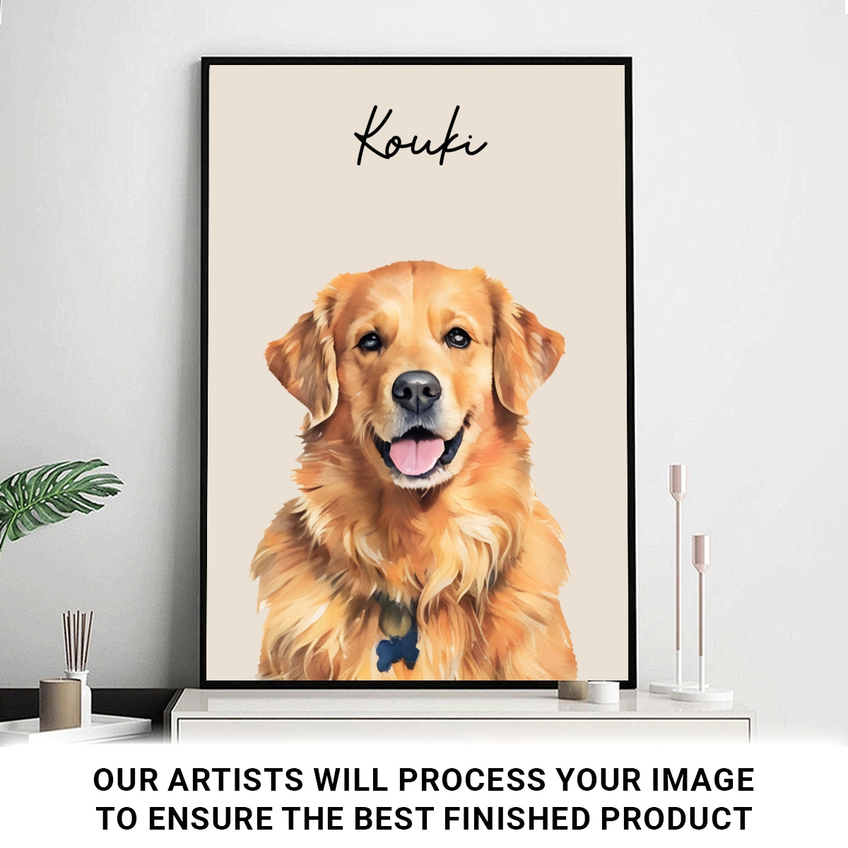 Personalized Watercolor Pet Portrait Poster From Photo, Gift For Pet Owners, New Pet Gift, Pet Memorial Gift