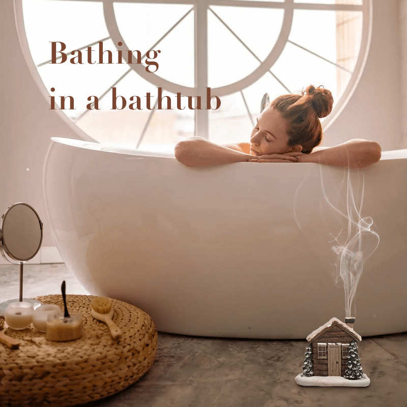 匠HOT SALE 49% OFF私2024 Christmas Log Cabin Incense Cone Burner