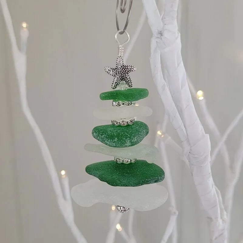🔥LAST DAY 49% OFF - Sea Glass Christmas Tree Ornament