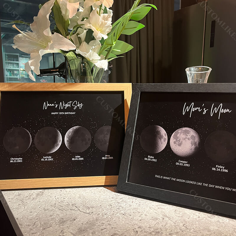 Custom Moon Night Sky Print Family Gift