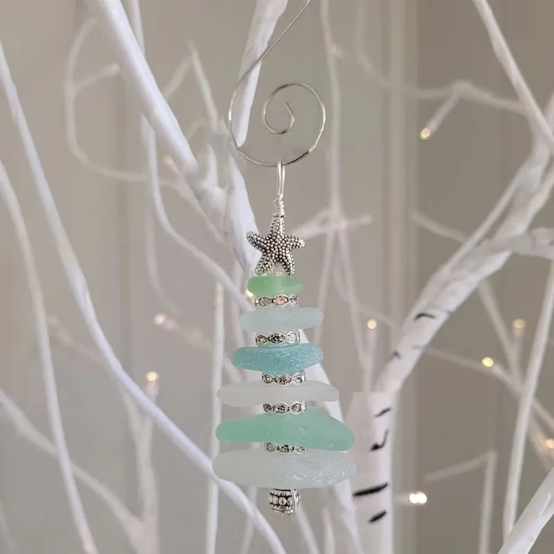 🔥LAST DAY 49% OFF - Sea Glass Christmas Tree Ornament