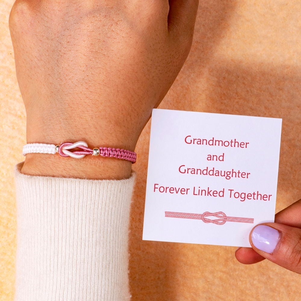 🔥  49% OFF🎁-To My Granddaughter "Forever Linked Together" Handmade Braided Bracelet