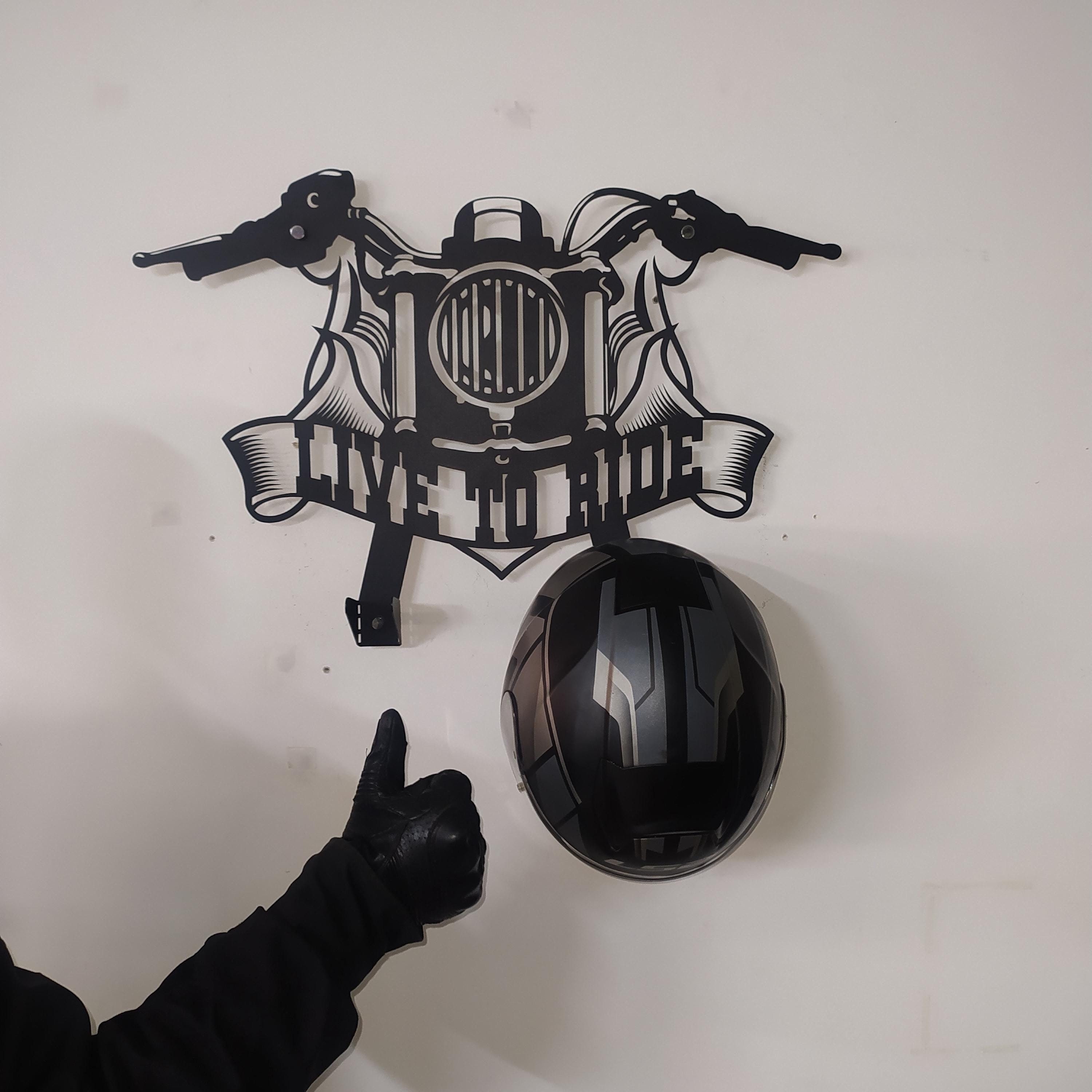 Custom Metal Jacket & Helmet Holder, Harley Davidson Gift for Him