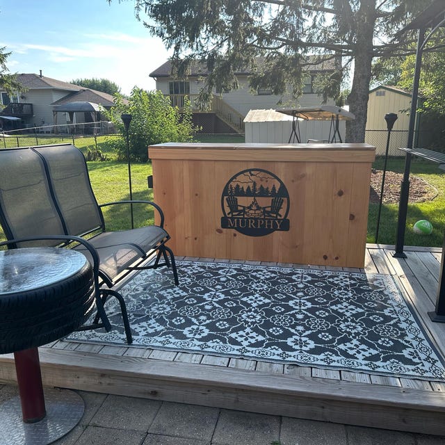 Metal Outdoor Sign | Custom Campfire Sign | Camper Decor | Personalized Camping Gifts Fire Pit Sign Outdoor Decor Cabin Sign | Campsite Sign