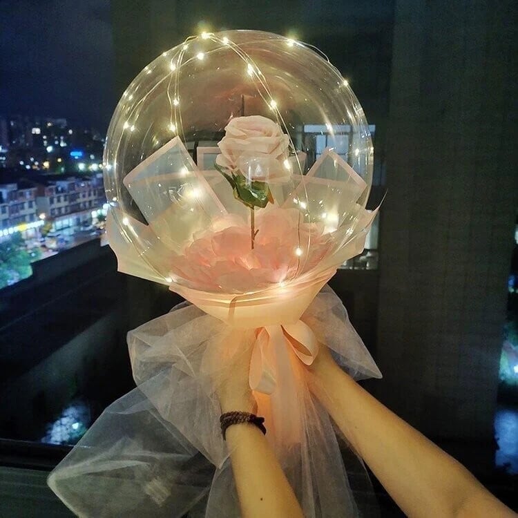 💕2024 Valentine's Day Hot Sale 🎈LED Luminous Balloon Rose Bouquet