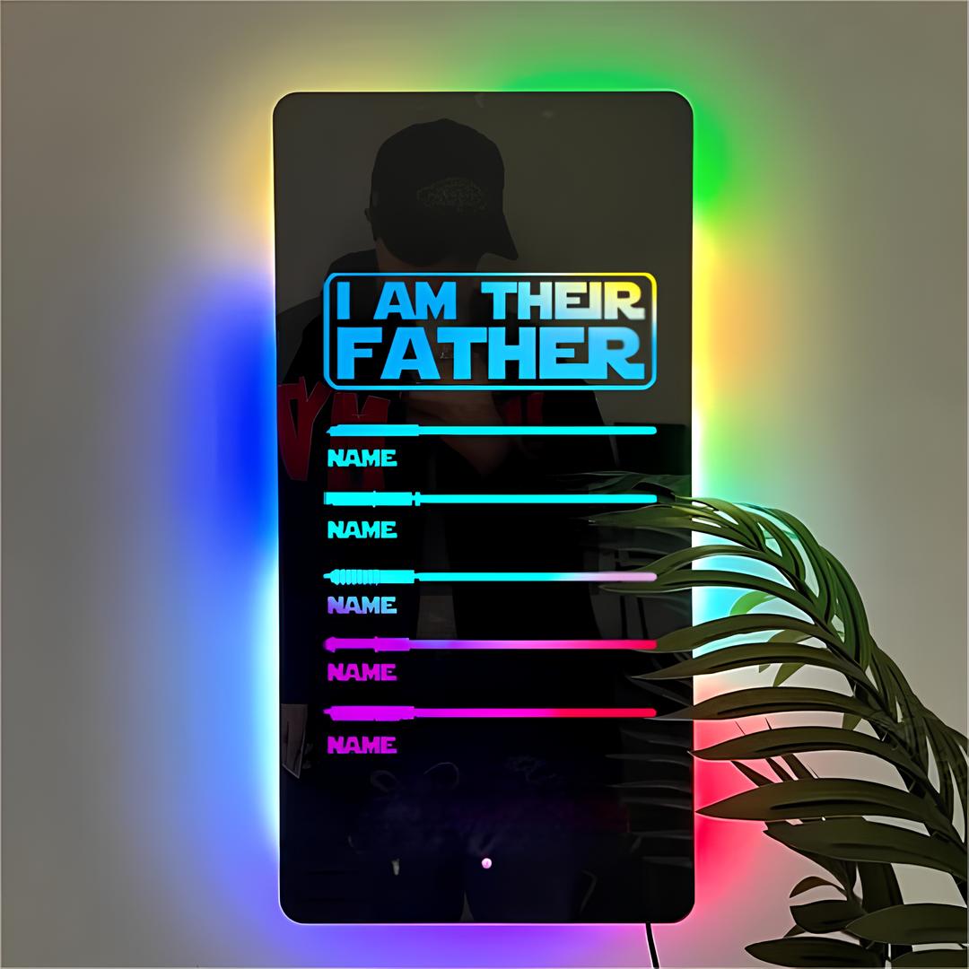 🔥Father's Day Hot Sale🔥I Am Their Father Lightsaber Mirror Lamp