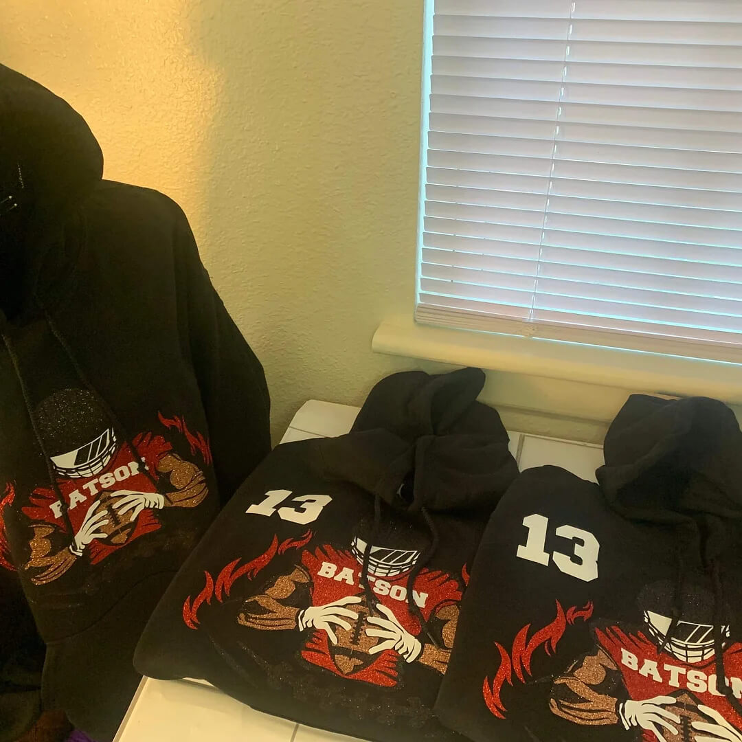 50% OFF馃張Shine On Game Day - Custom Glitter Football Player Crewneck Hoodie Tshirt