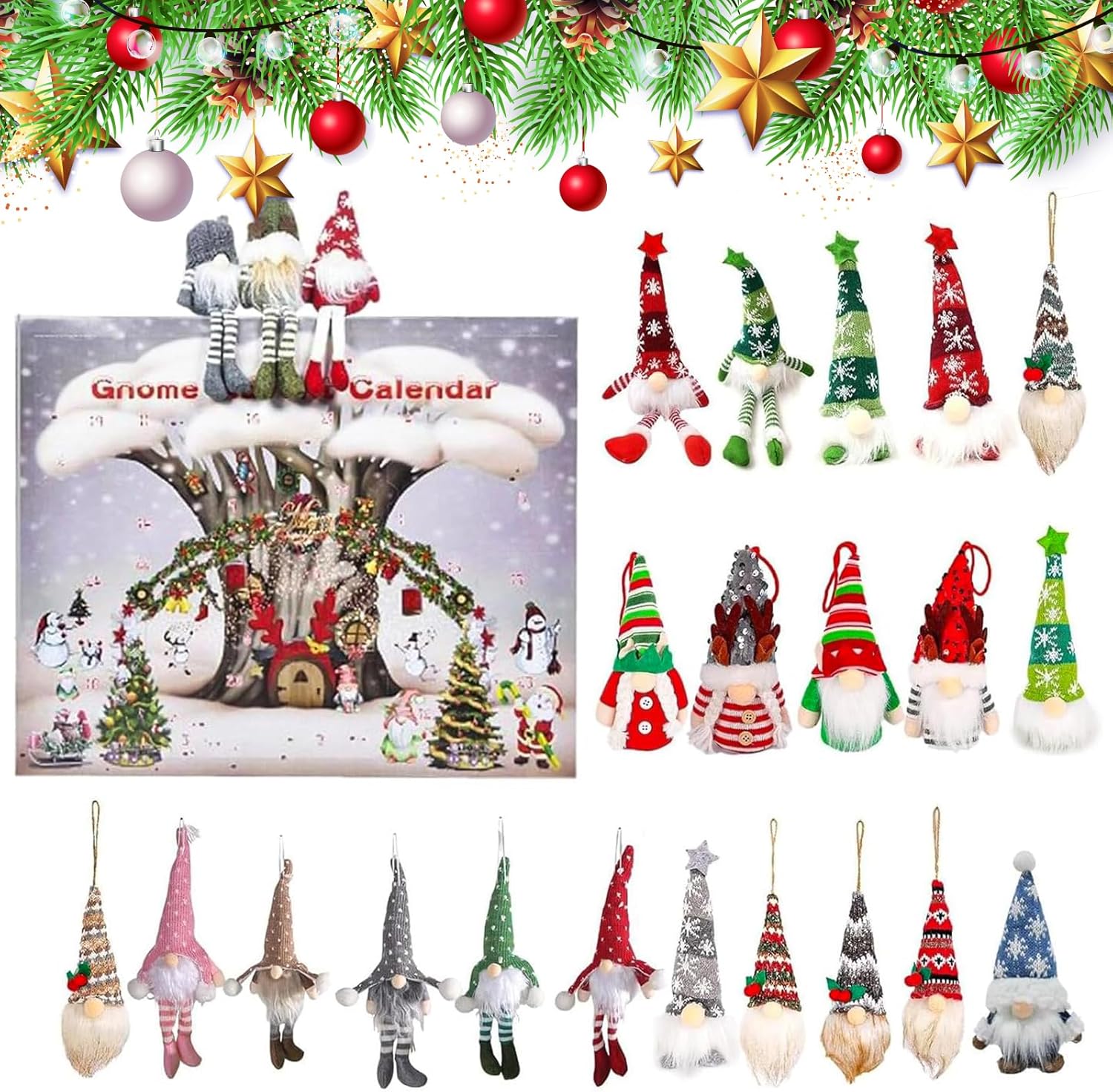 This Week Special Sale 55% OFF🎅2024 Christmas Gnome Advent Calendar