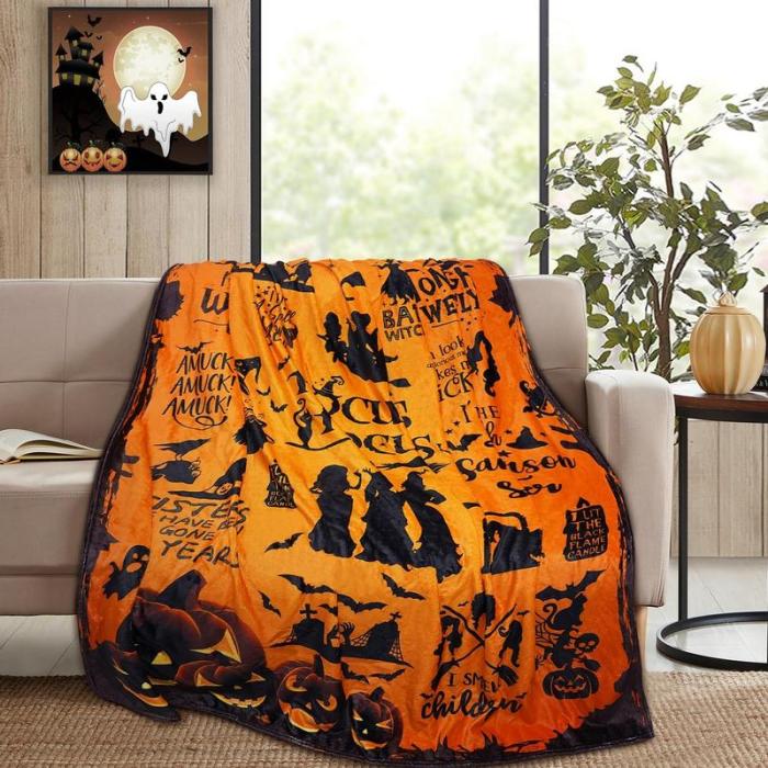 SPXUBZ Movie Witch Blanket Halloween Throw Blankets for Women Witch Flannel Fleece Blankets for Couch Sofa Bed Bedroom Chair Decor Halloween Decorations Blanket Young Adults Men Women Boy Girl Gift