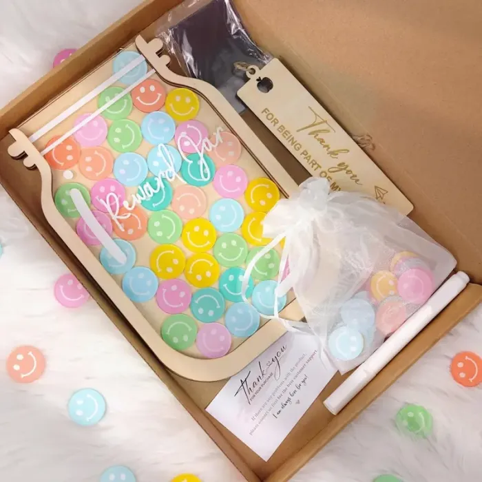 Toddlers Reward Jar Chart For Kids, Personalized Gift For Teacher, Back to School Gift, Classroom Jar Reward System for Boys Girls Positive Behavior