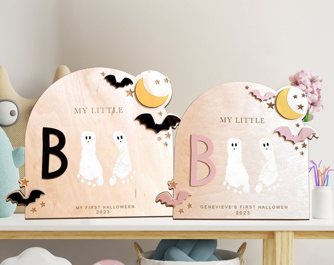 DIY Halloween Footprint Art, Baby First Halloween Keepsake
